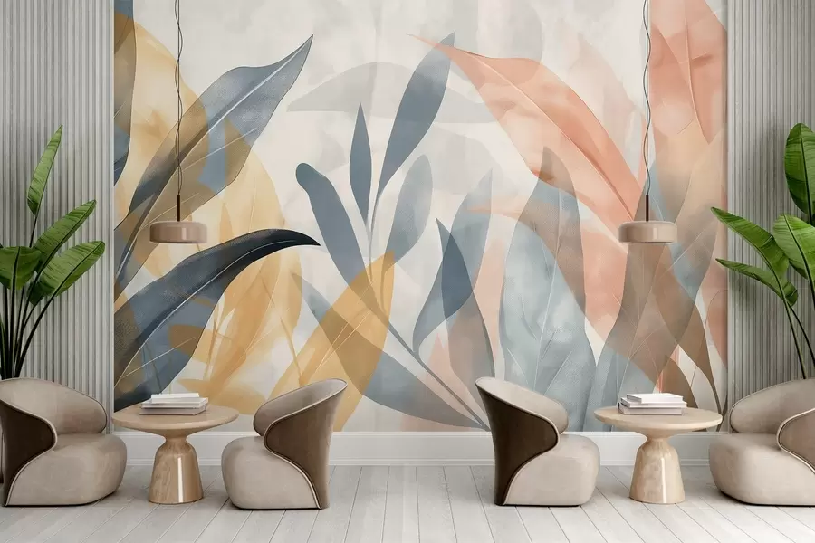 wall murals Colourful leaves w04483