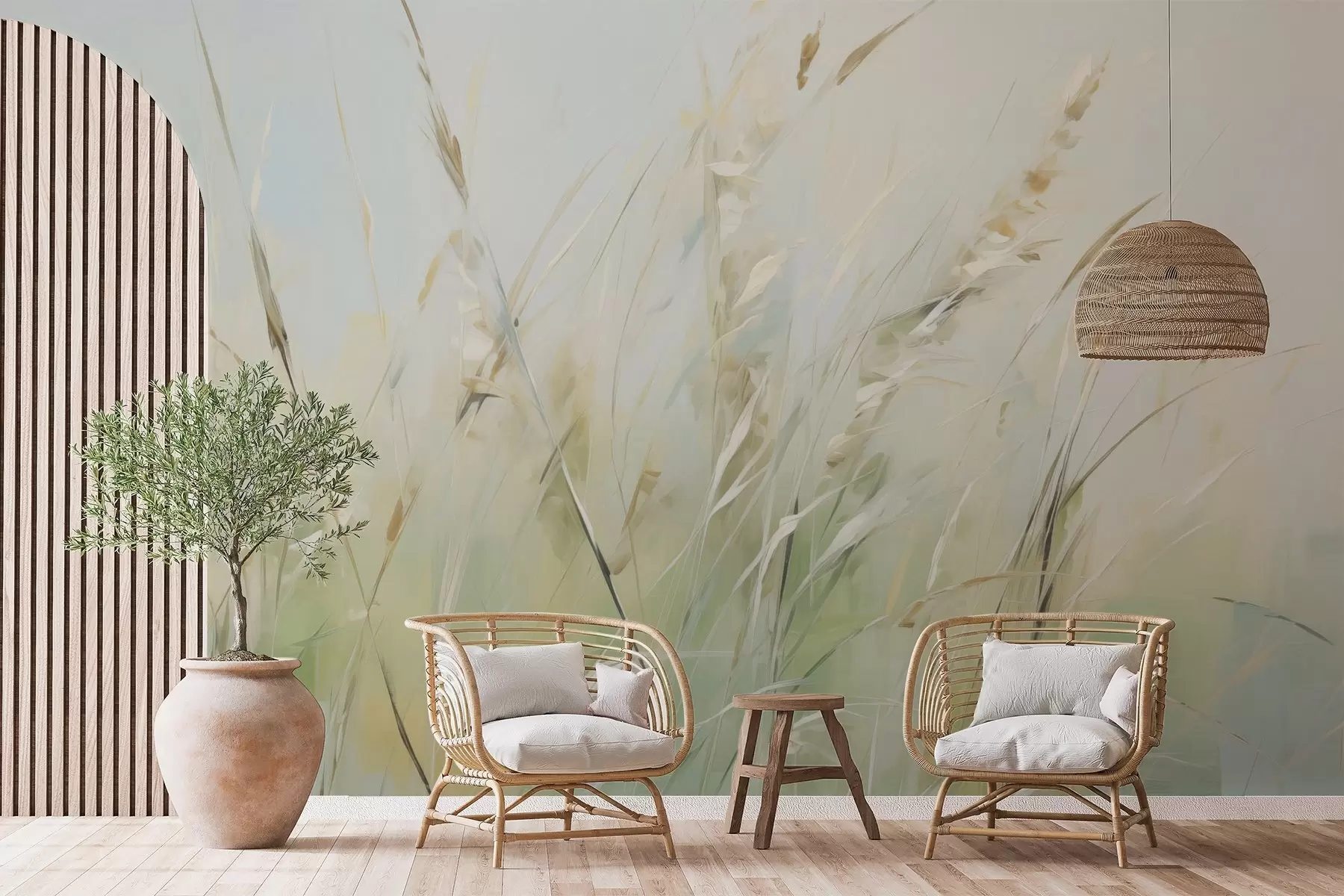 wall murals Grass imitation painting w04484