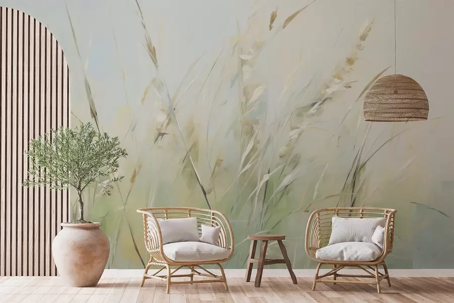 wall murals Grass imitation painting w04484