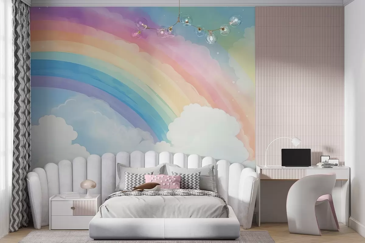 wall murals Rainbow in the sky w04487