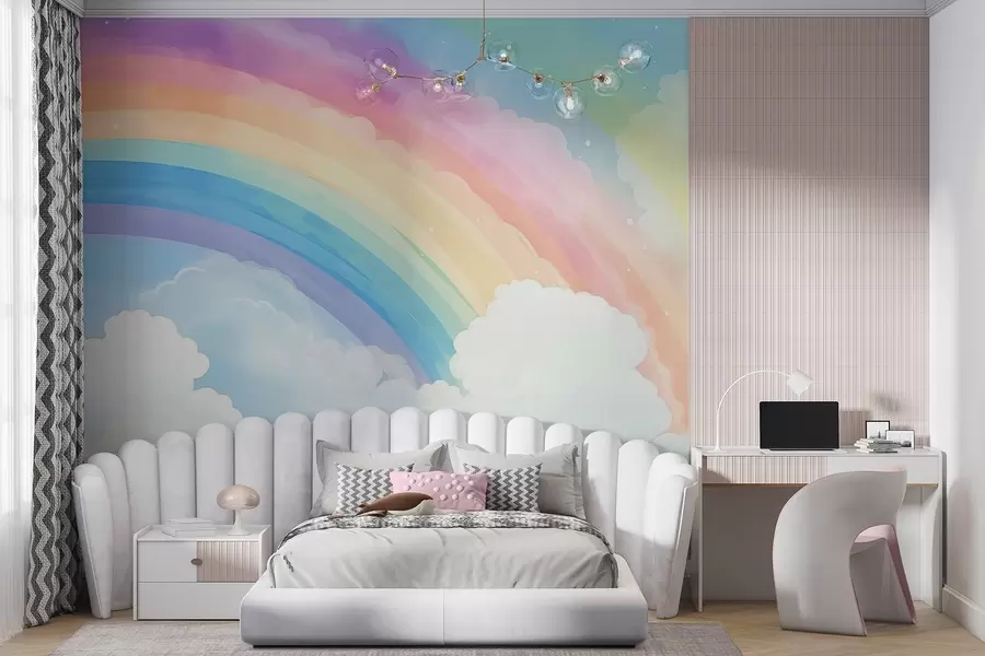 wall murals Rainbow in the sky w04487