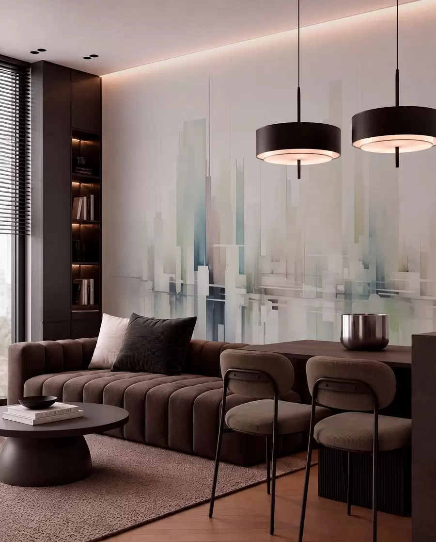 wall murals Abstract city w04488