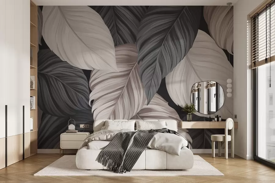 wall murals Hanging leaves w04477