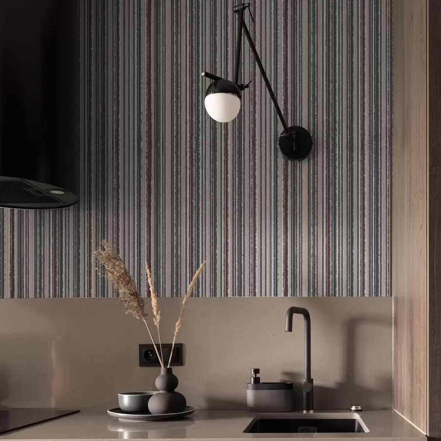 wall murals Striped pattern in gray-brown tones a00504