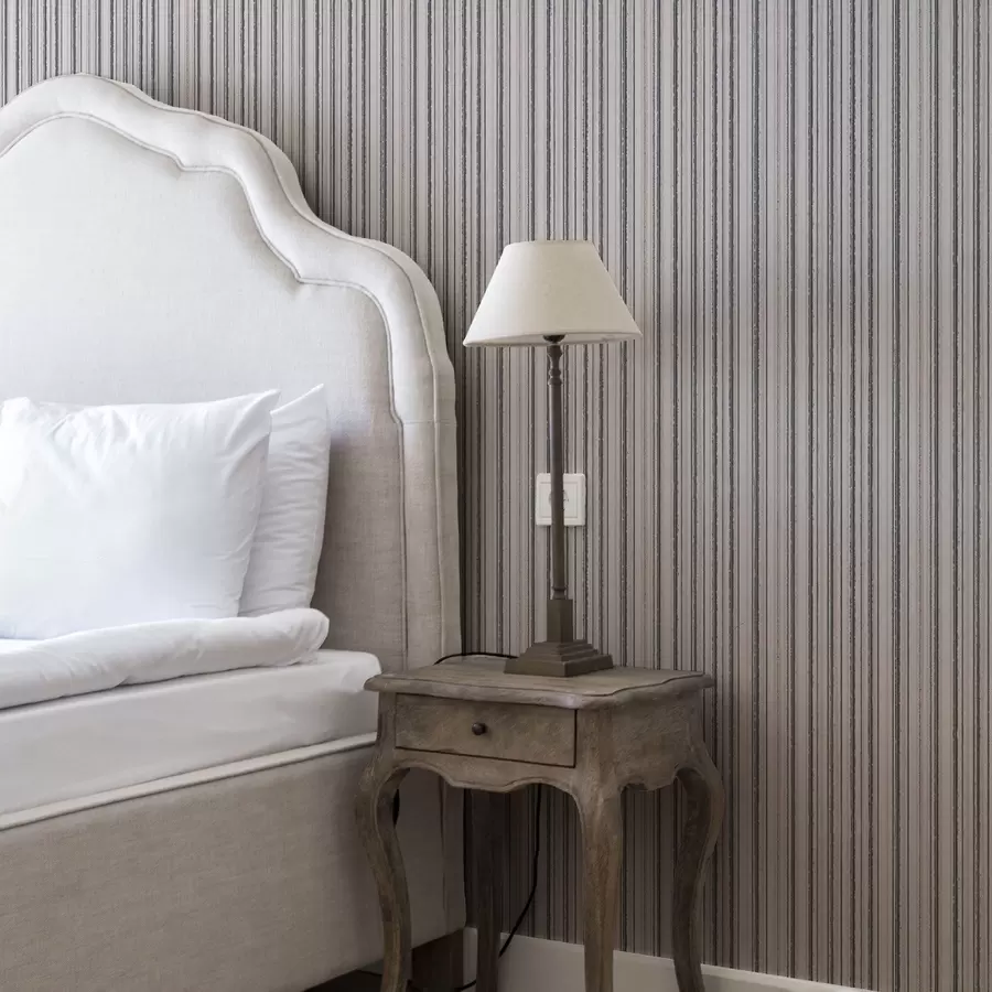 wall murals Delicate stripes in gray-pink tones a00509