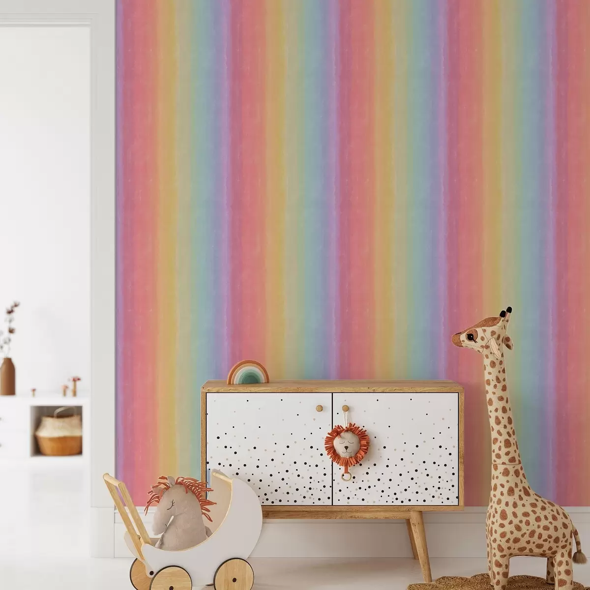 Wallpaper Bright rainbow gradient with smooth transitions a00512