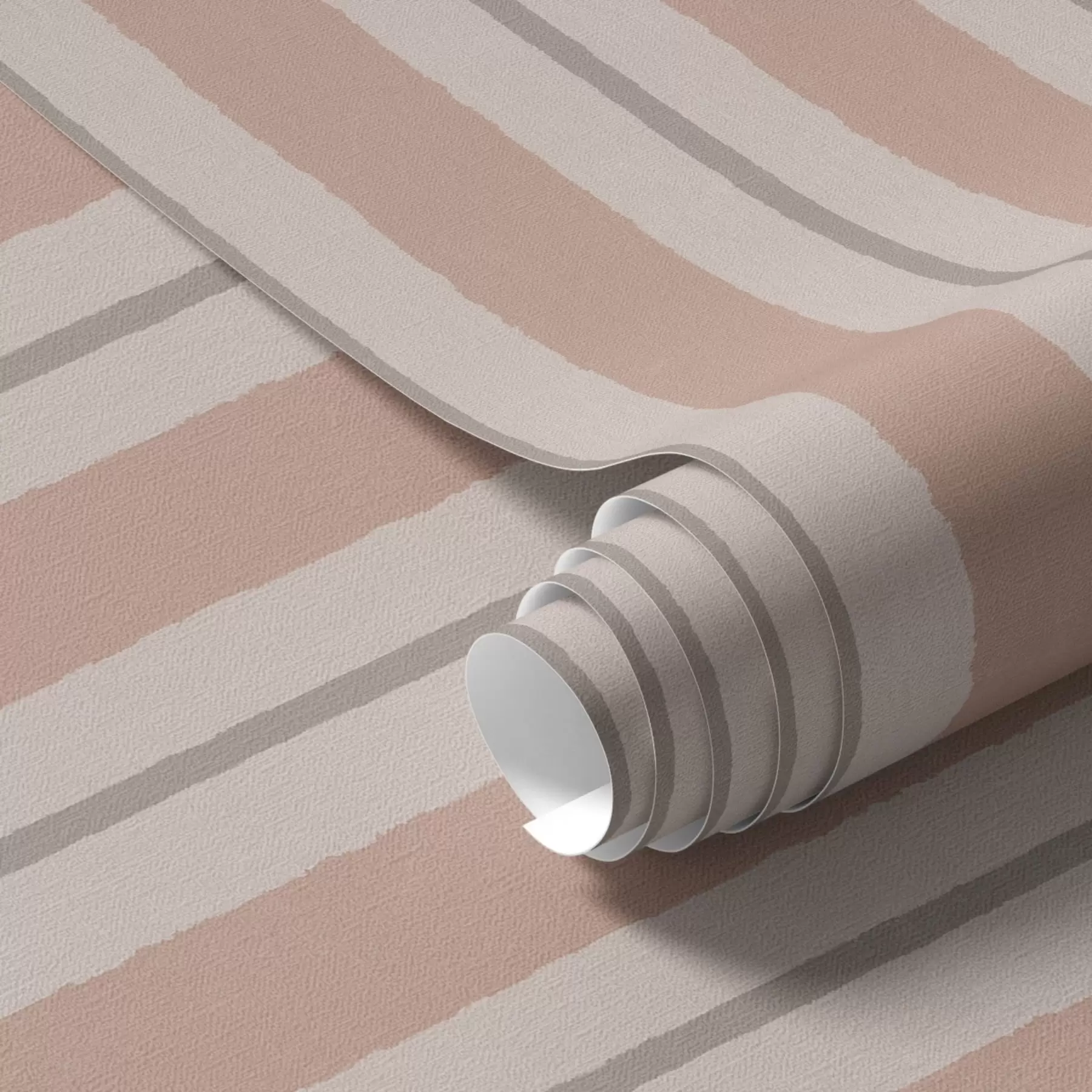 wall murals Terracotta-beige wide stripes with a grayish accent a00513
