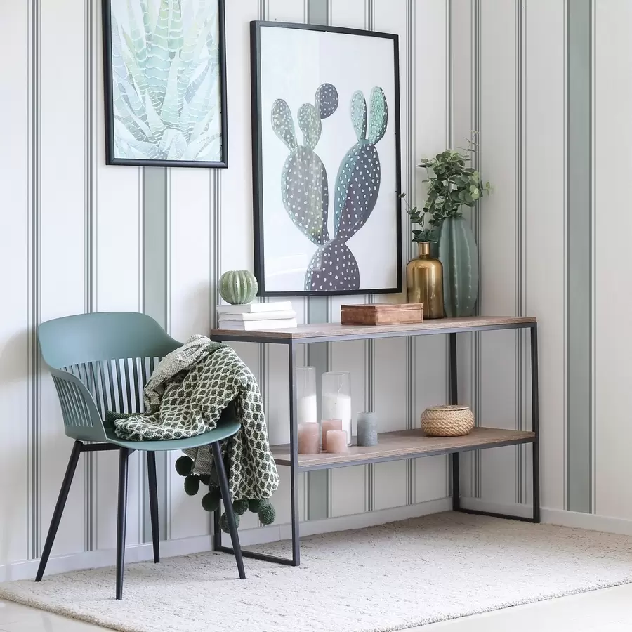 wall murals Wide stripes in a gray-blue palette a00516