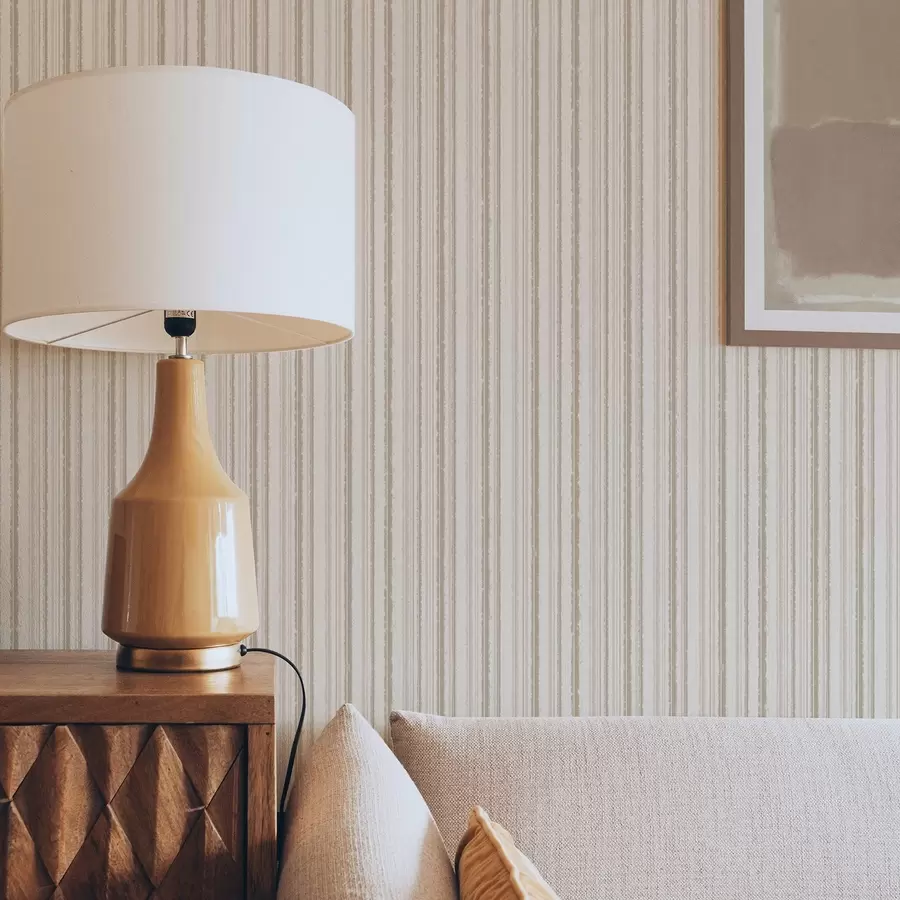 wall murals Thin stripes in light beige tones a00549