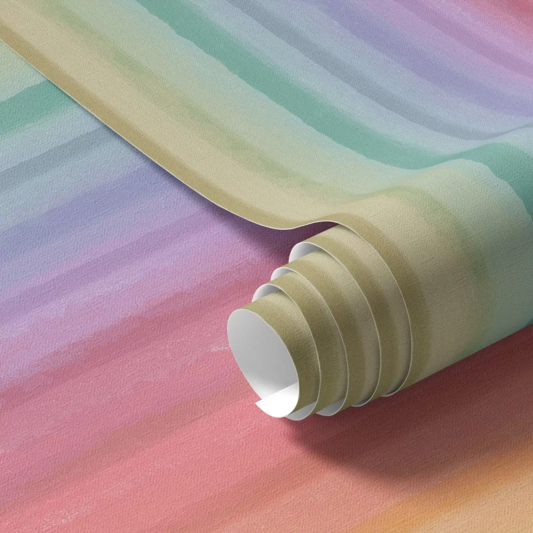 wall murals Rainbow stripes with expressive color accents a00553