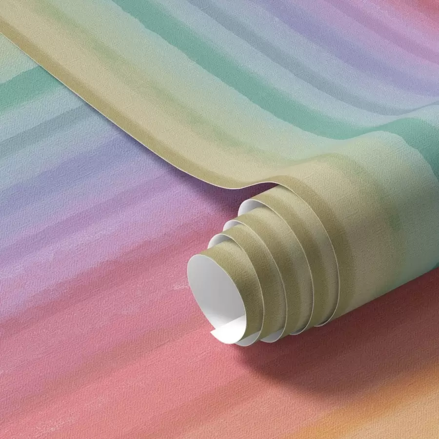 wall murals Rainbow stripes with expressive color accents a00553