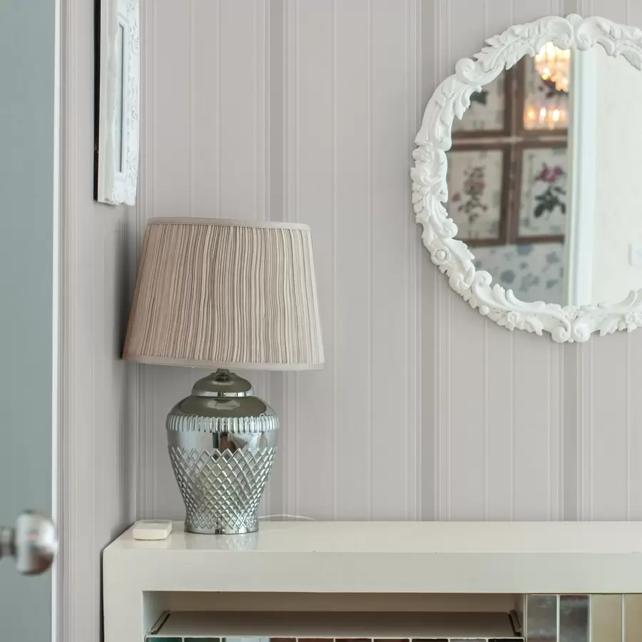 wall murals Beige background with thin and medium gray-white stripes a00559