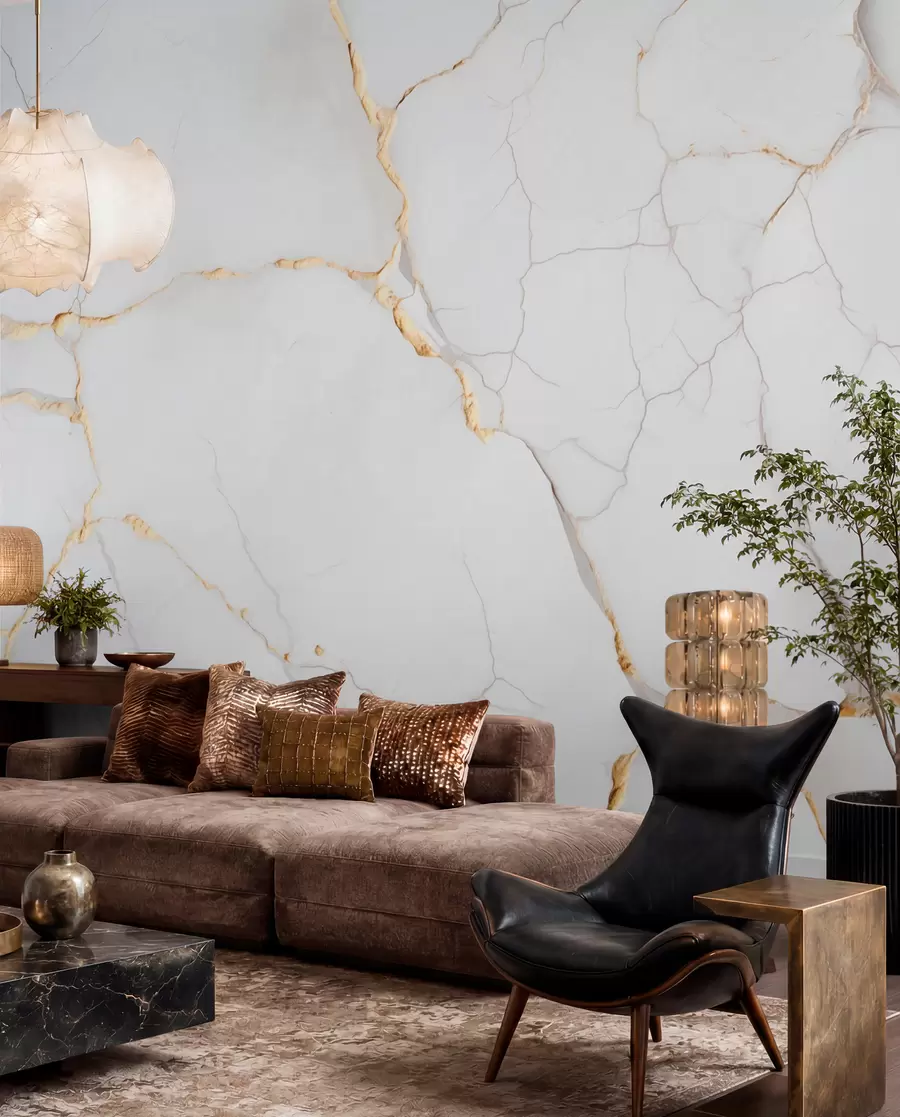 wall murals Fine Gold Veins w09390