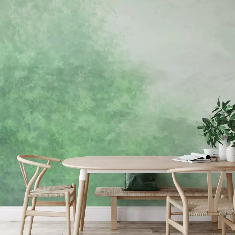 wall murals  Imitation of leaves on a concrete wall w04468v2