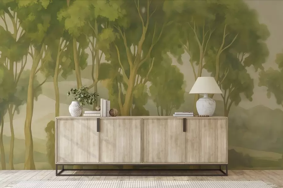 wall murals Painted forest w04470