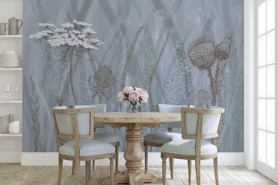 wall murals Grasses and herbarium w04473v1