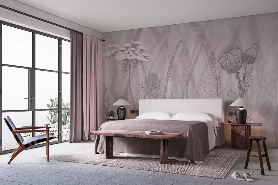 wall murals Grasses and herbarium w04473v2