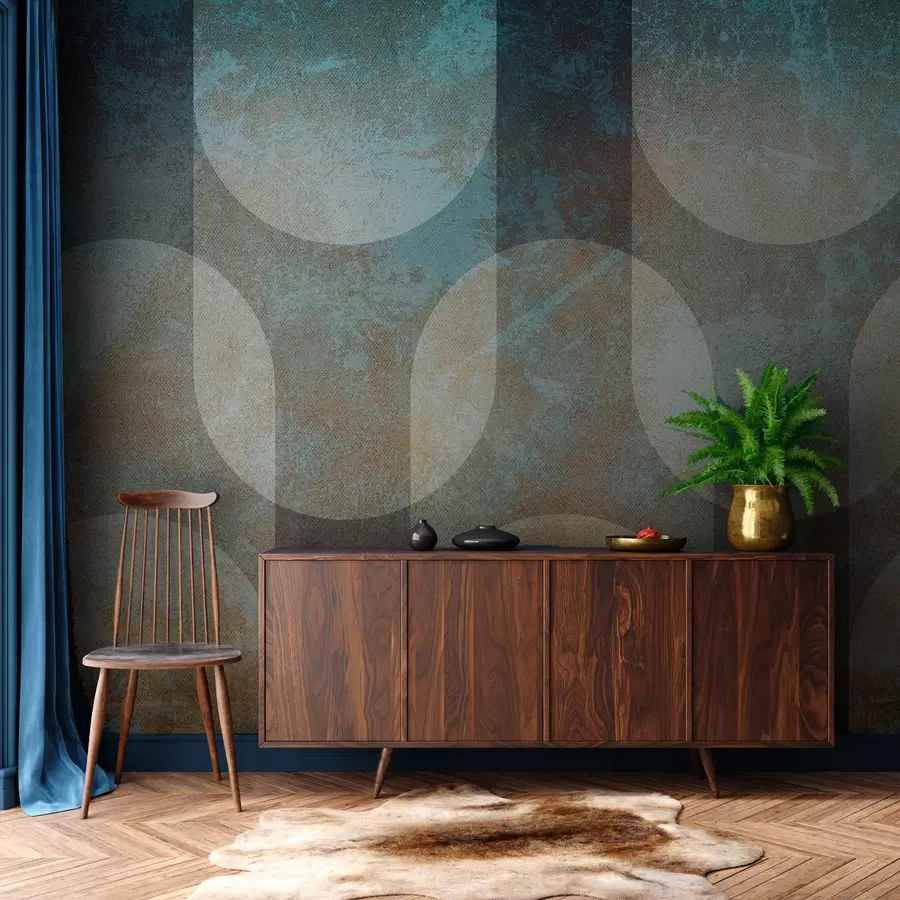 wall murals Abstract geometry in retro-modern style w04495