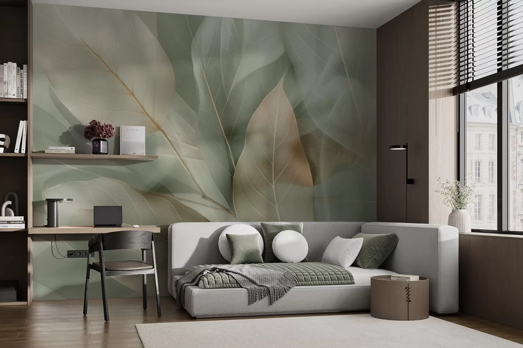 wall murals Delicate leaves w04511
