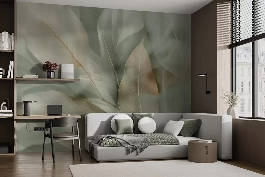 wall murals Delicate leaves w04511