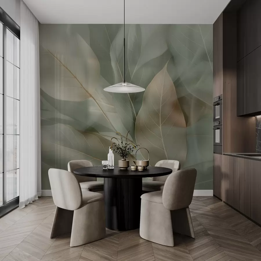 wall murals Delicate leaves w04511