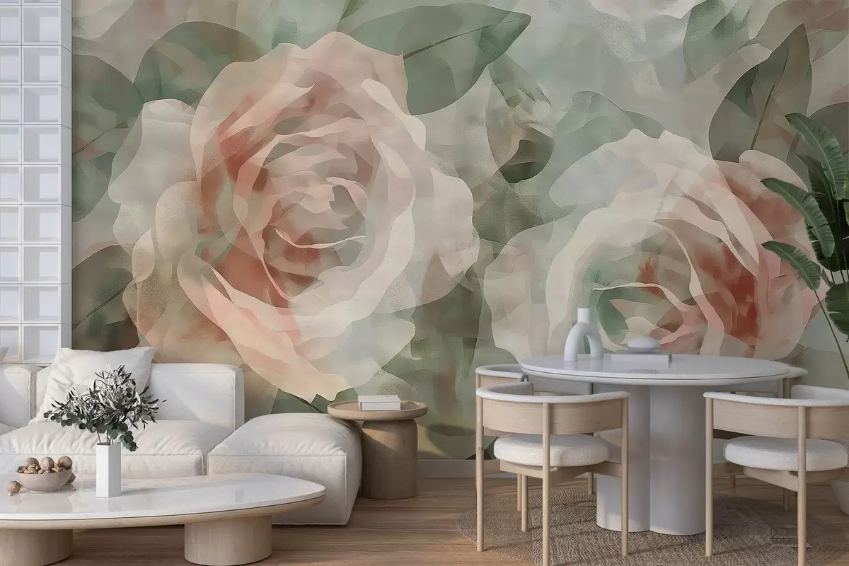 wall murals Large roses w04515