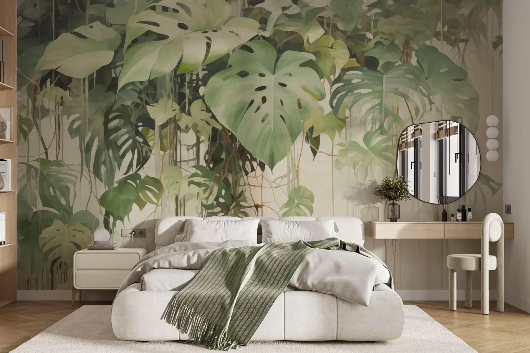 wall murals Tropical leaves w04525