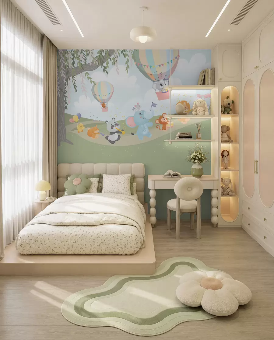 wall murals Landscape with animals playing musical instruments w04200