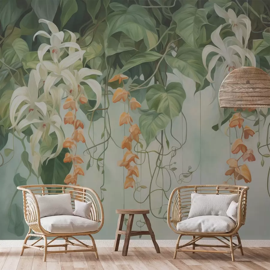 wall murals Foliage and flowers w04532