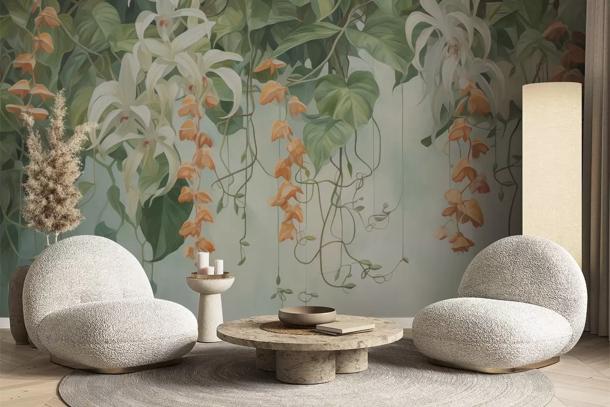 wall murals Foliage and flowers w04532