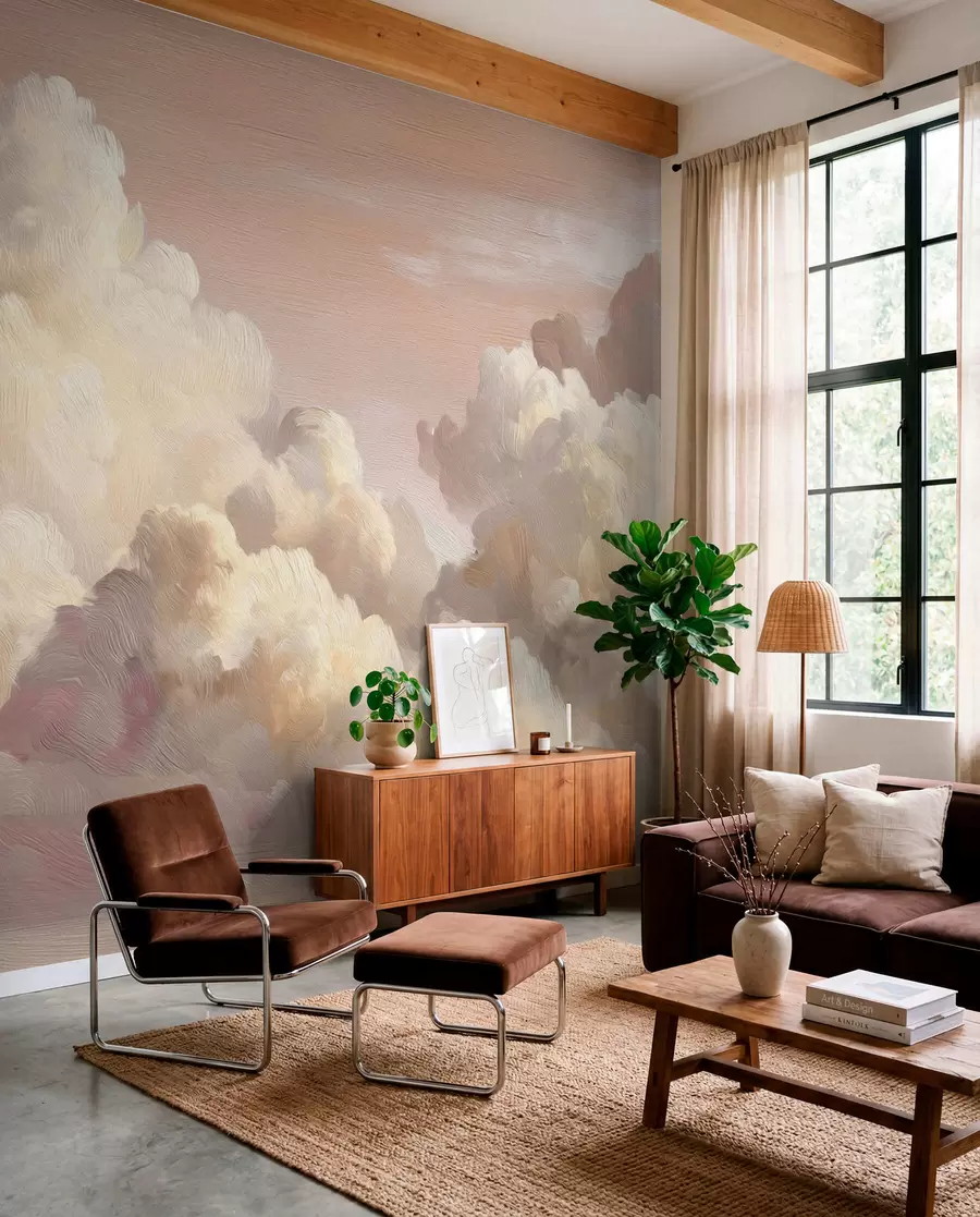wall murals Clouds in Peach Light w04550v1