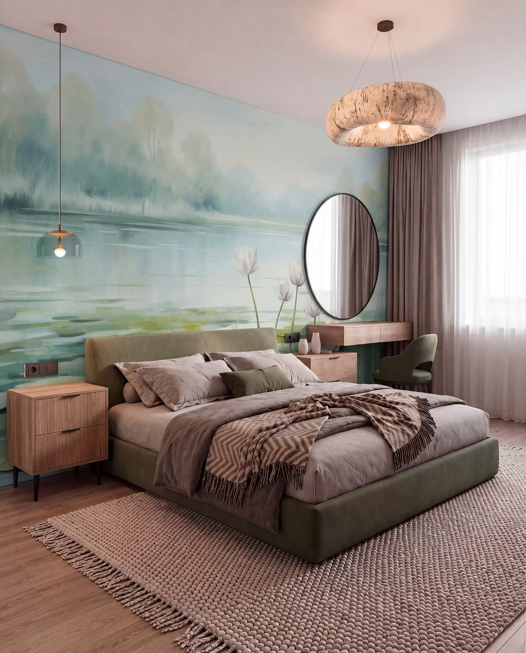 wall murals Forest Lake Reflections w09395