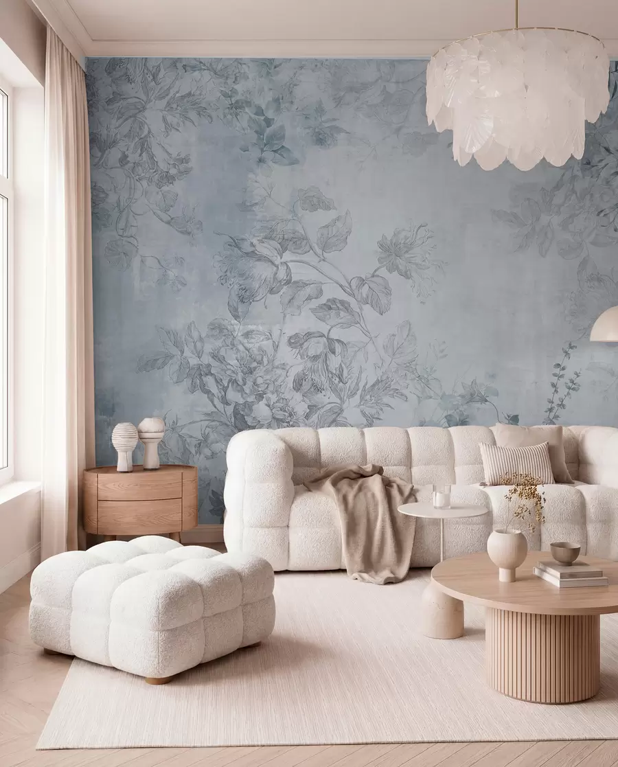 wall murals Garden in Blue w09402v1