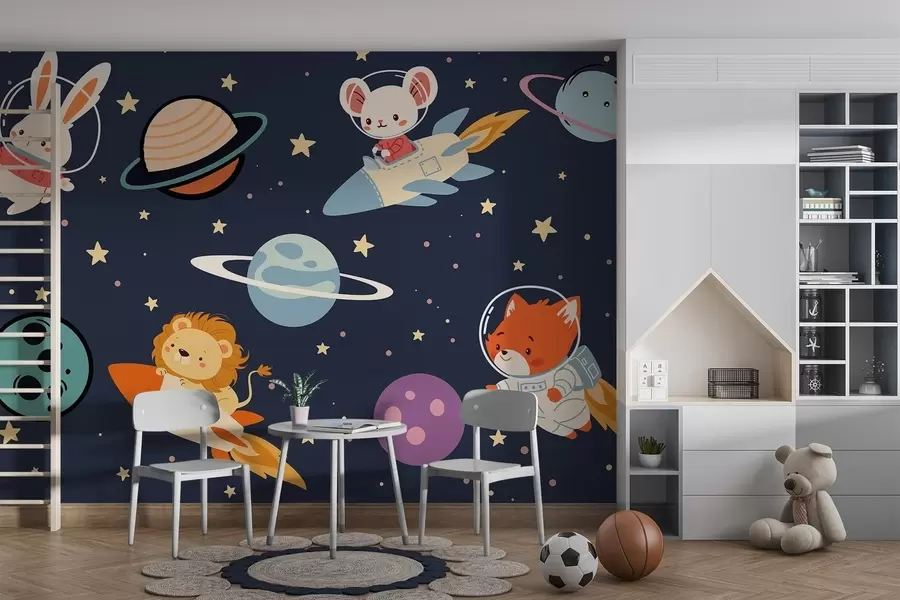 wall murals Animals in space w04562