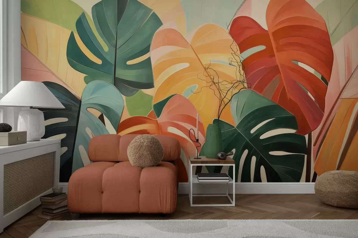 wall murals Leafy rhythm w04568