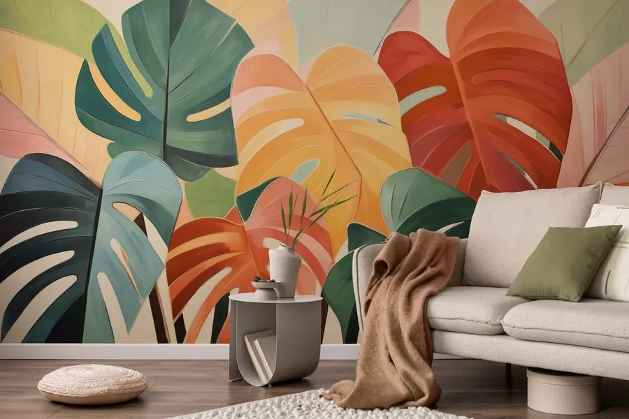 wall murals Leafy rhythm w04568