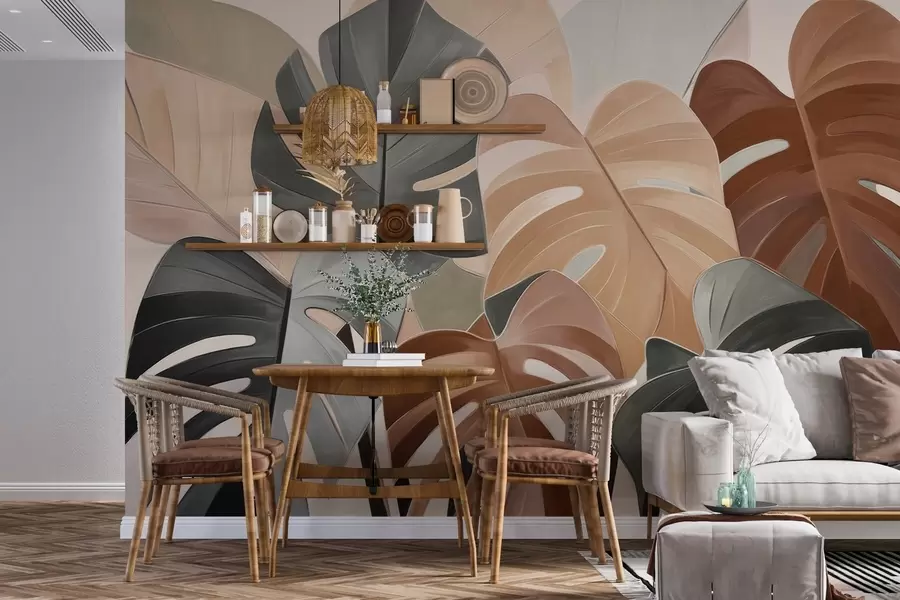 wall murals Leafy rhythm w04568v2