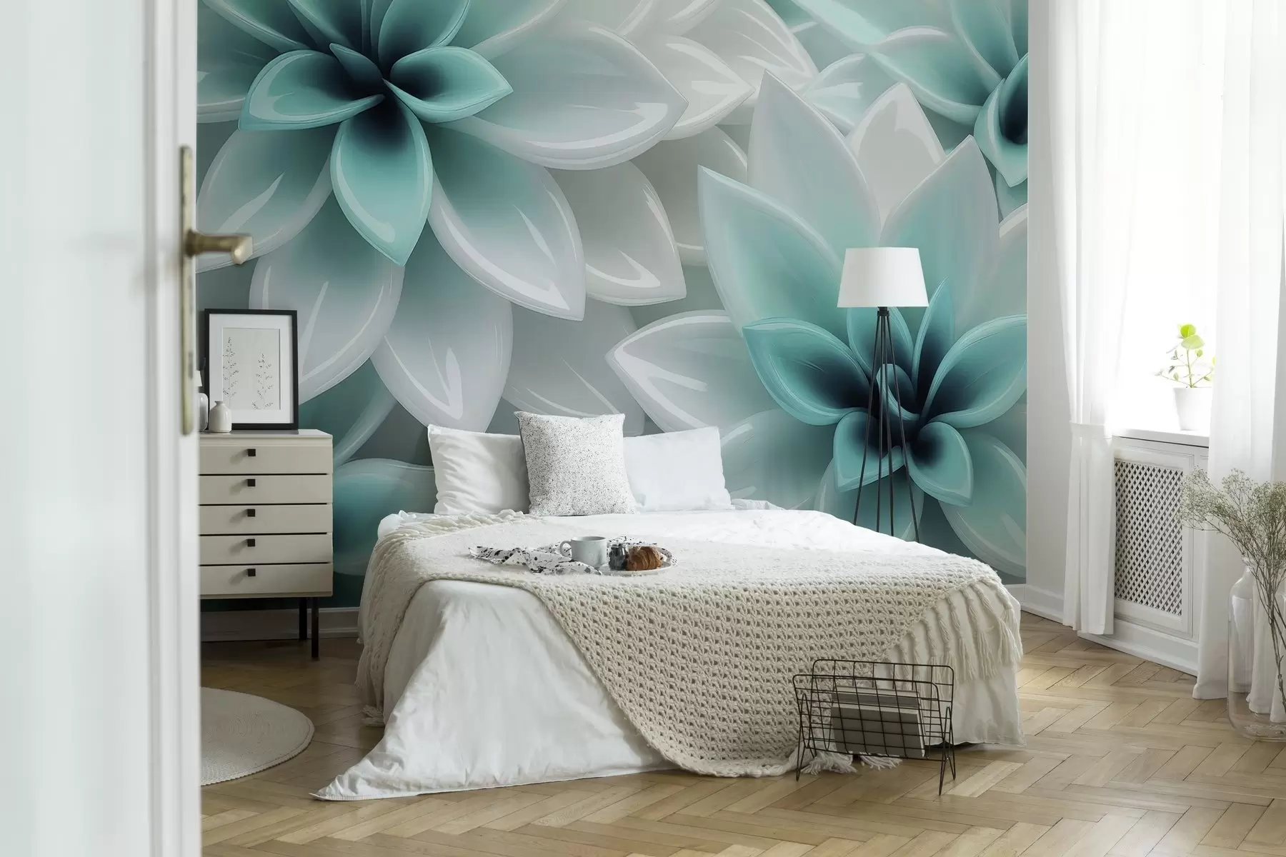 wall murals Floral symphony w04571v2