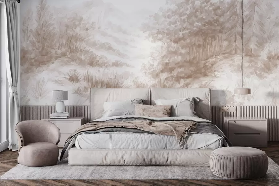 wall murals Colorful contours w04572v1