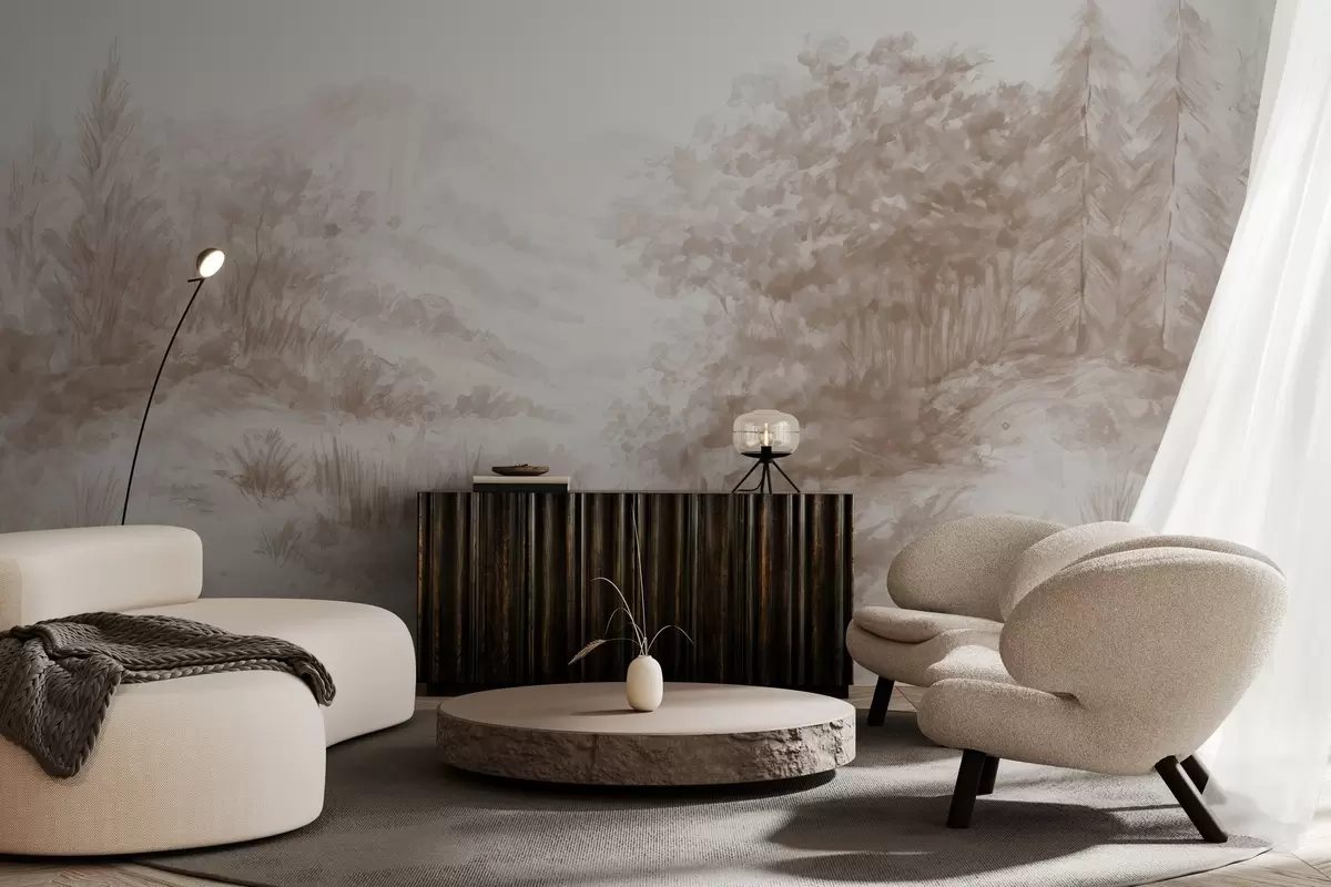 wall murals Colorful contours w04572v1