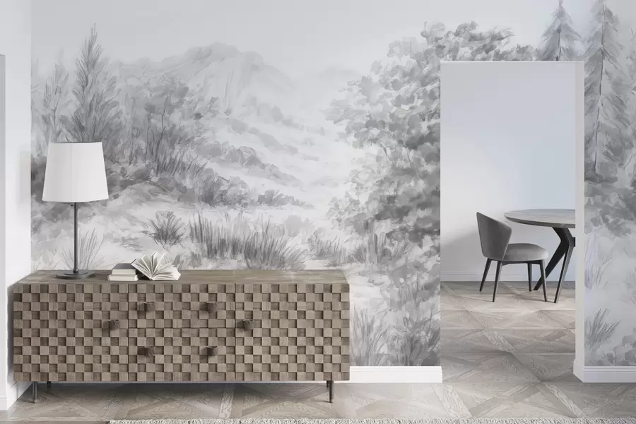 wall murals Colorful contours w04572v2