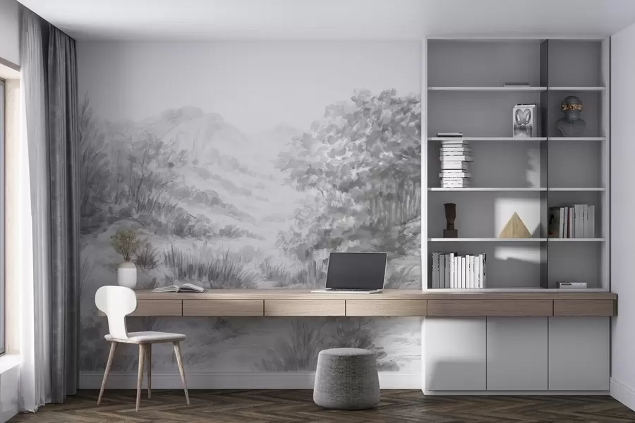 wall murals Colorful contours w04572v2