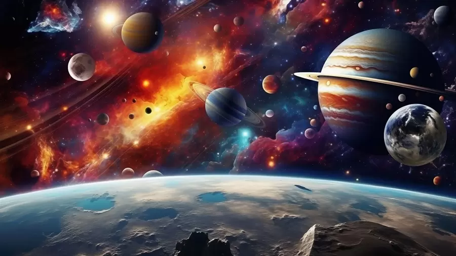 wall murals Beyond Earth’s Horizon w04576