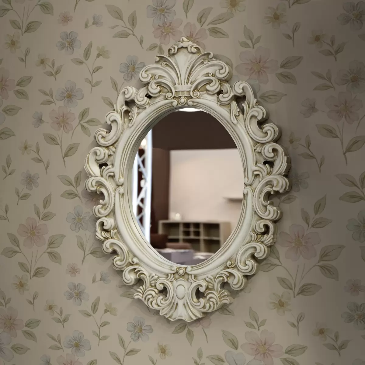 Wallpaper Pastel meadow flowers on a cream background a00596