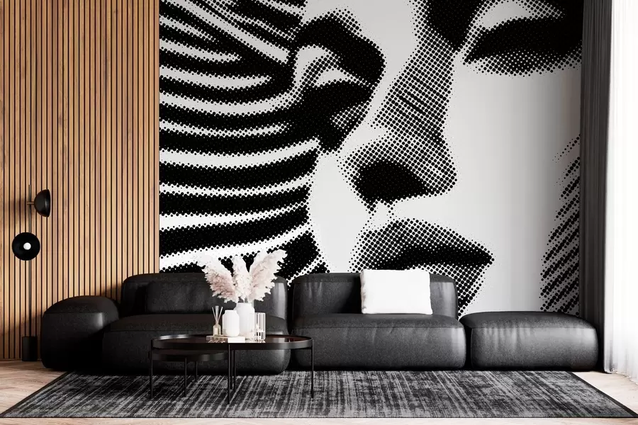 wall murals Pop art style face of a woman w04504