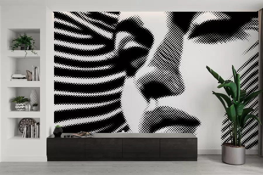 wall murals Pop art style face of a woman w04504