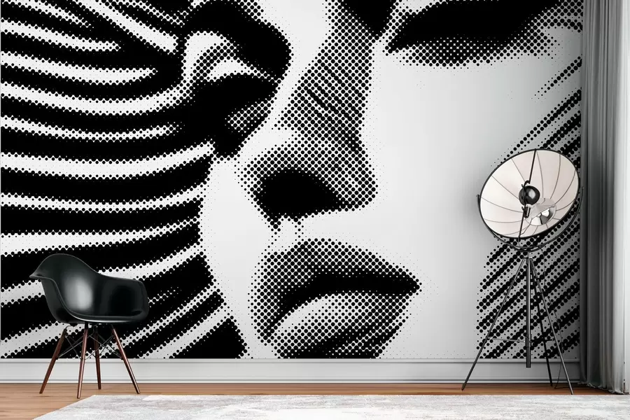 wall murals Pop art style face of a woman w04504