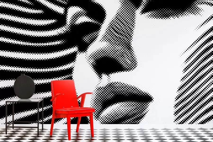 wall murals Pop art style face of a woman w04504