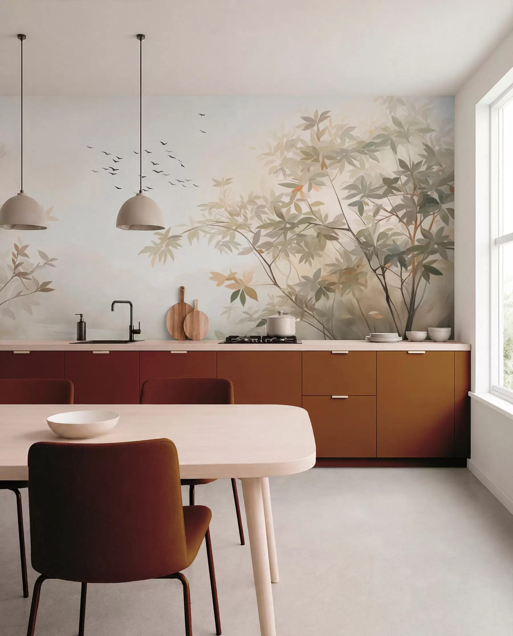wall murals Flight over the Treetops w09418