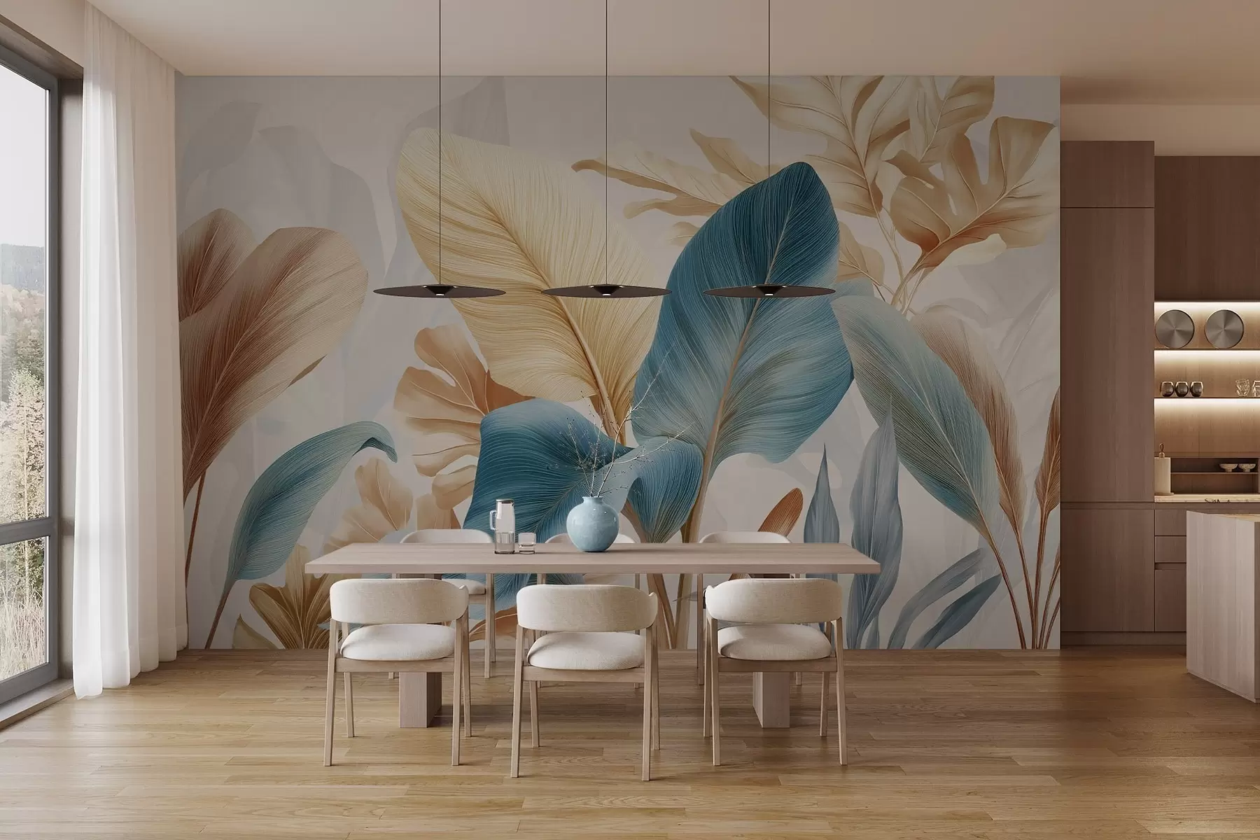 wall murals Botanical Leaves w04589